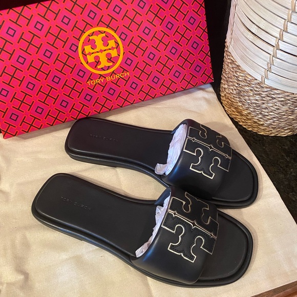 Tory Burch Shoes - Tory Burch Double T Sport Slide Sandals with Iconic Logo